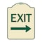 Signmission Exit with Right Arrow Heavy-Gauge Aluminum Architectural Sign, 24" H, 18" L, TG-1824-24552 A-DES-TG-1824-24552 - alternate 1